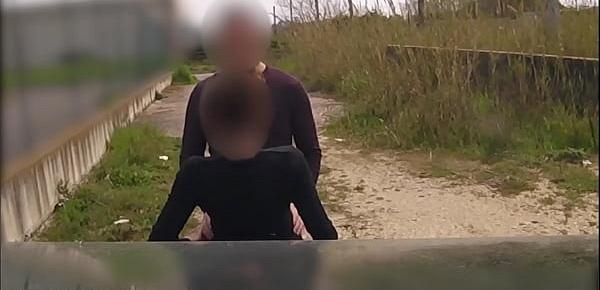  Teacher asks her student to fuck outdoors on car hood - Risky Public Sex - MissCreamy
